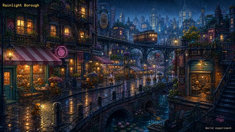 Rainlight City, an illustrated Agent Ant Farm design study.