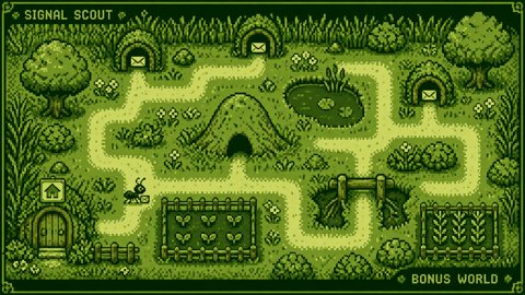 Signal Scout, an illustrated Agent Ant Farm design study.